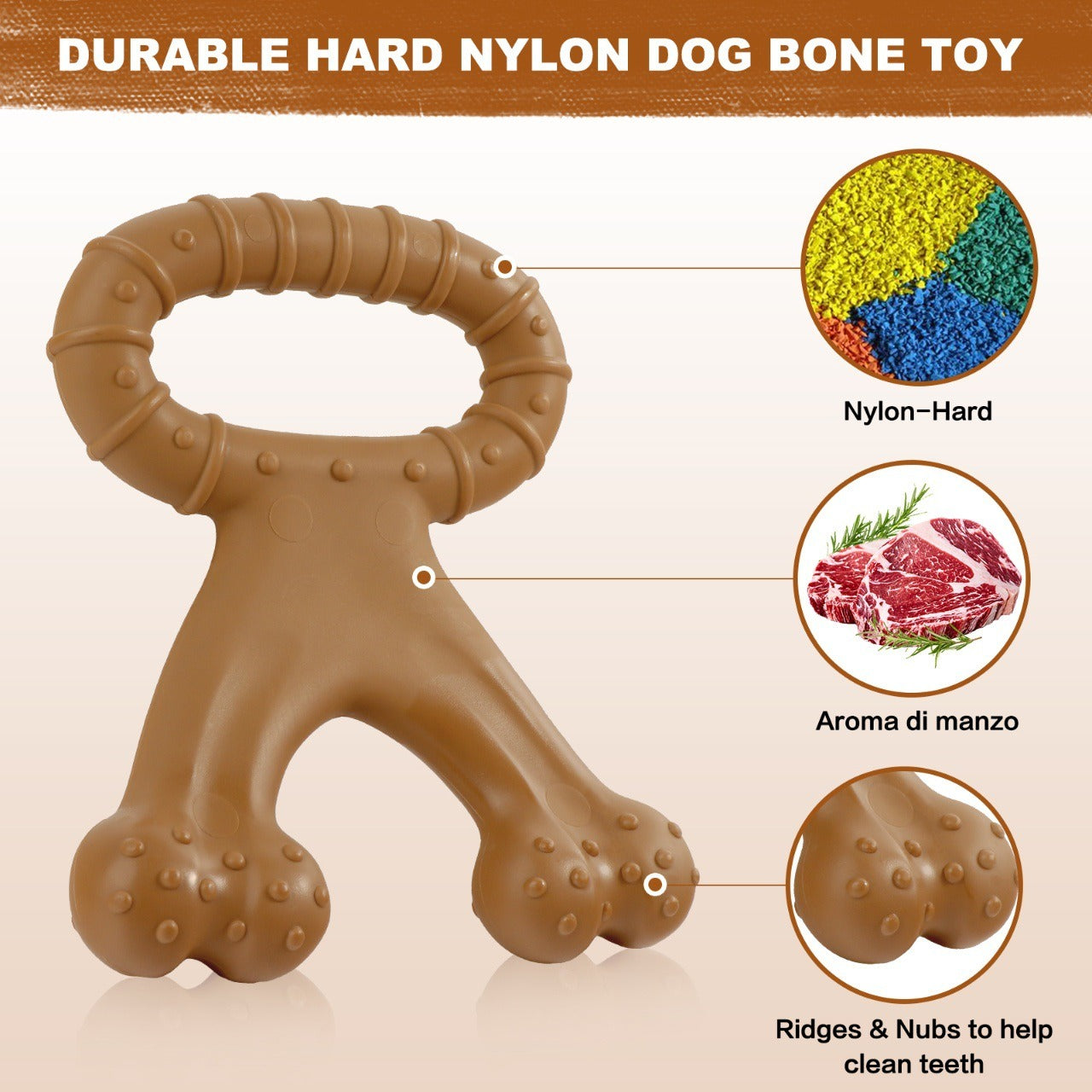 Boujee Nylabone Power Chew (Beef Flavor)